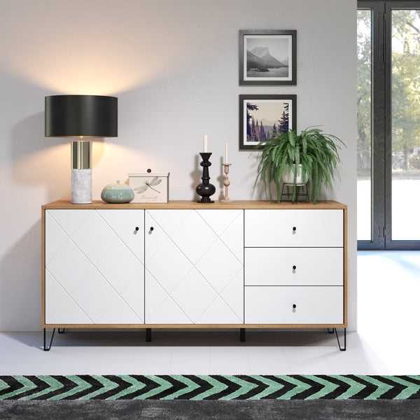 Touch Sideboard – Artisan Oak & Matt White
