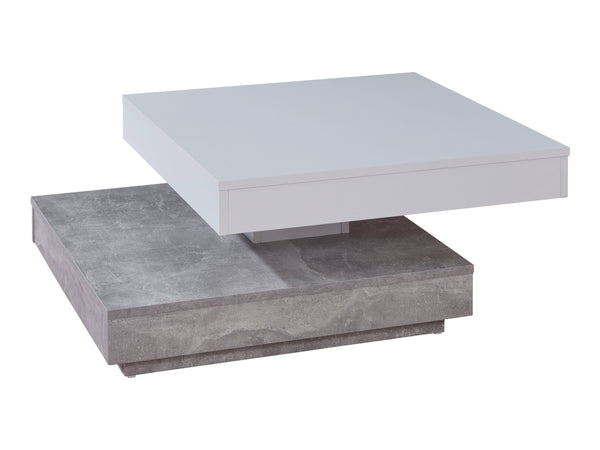 Universal Coffee Table in Cement Grey / White