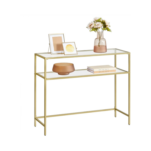 Gold Glass Console Table - Karrari