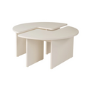 S-Curve Coffee Tables – Soft White - Karrari