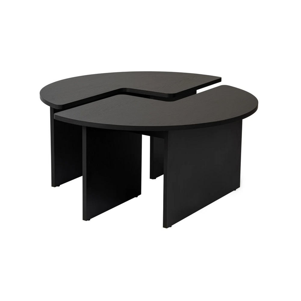S-Curve Coffee Tables – Sleek Black - Karrari