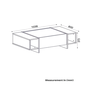 Modern Nero Marble & Gold Accented Coffee Table - Karrari