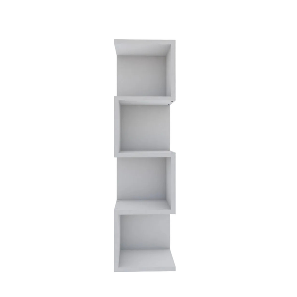 Geometric Accent Bookshelf | Modern Minimalist Pedestal - Karrari