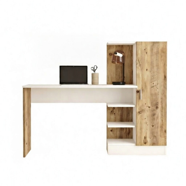 Atlantic Pine & White Compact Study Desk - Karrari