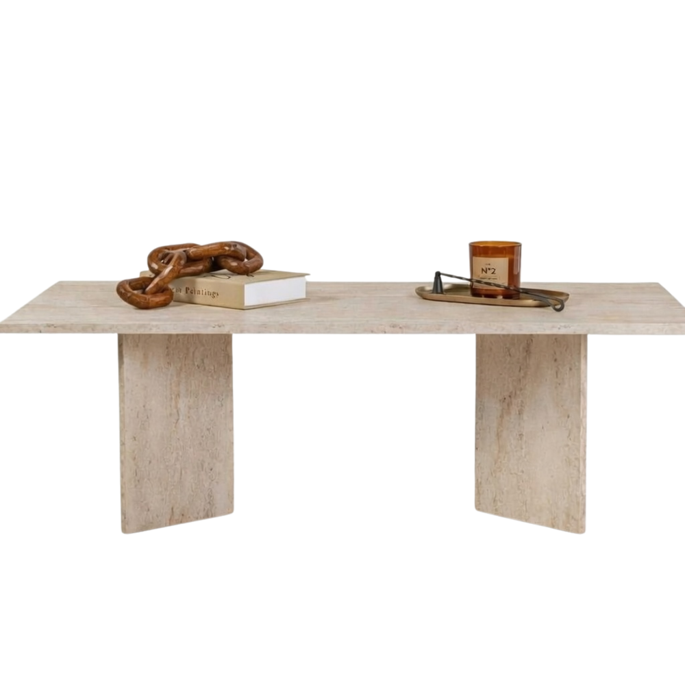 Elegant Coffee Table Travertine Colour - Karrari