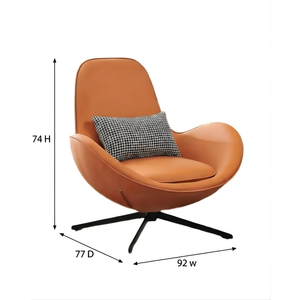 Modern Luxury Swivel Lounge Chair with Cushion - Karrari