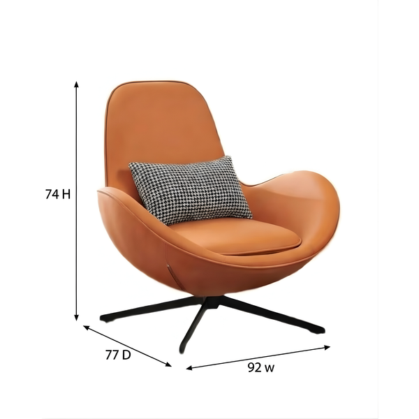 Modern Luxury Swivel Lounge Chair with Cushion - Karrari