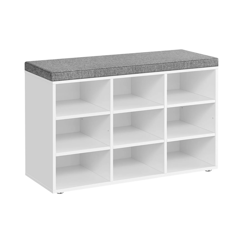 Shoe Storage Bench with Cushion – 9 Compartments - Karrari