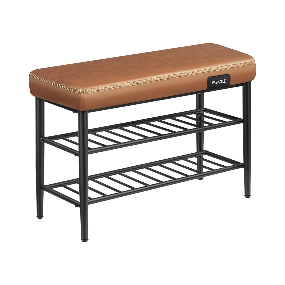 Mid-Century Shoe Rack Storage Bench - Karrari