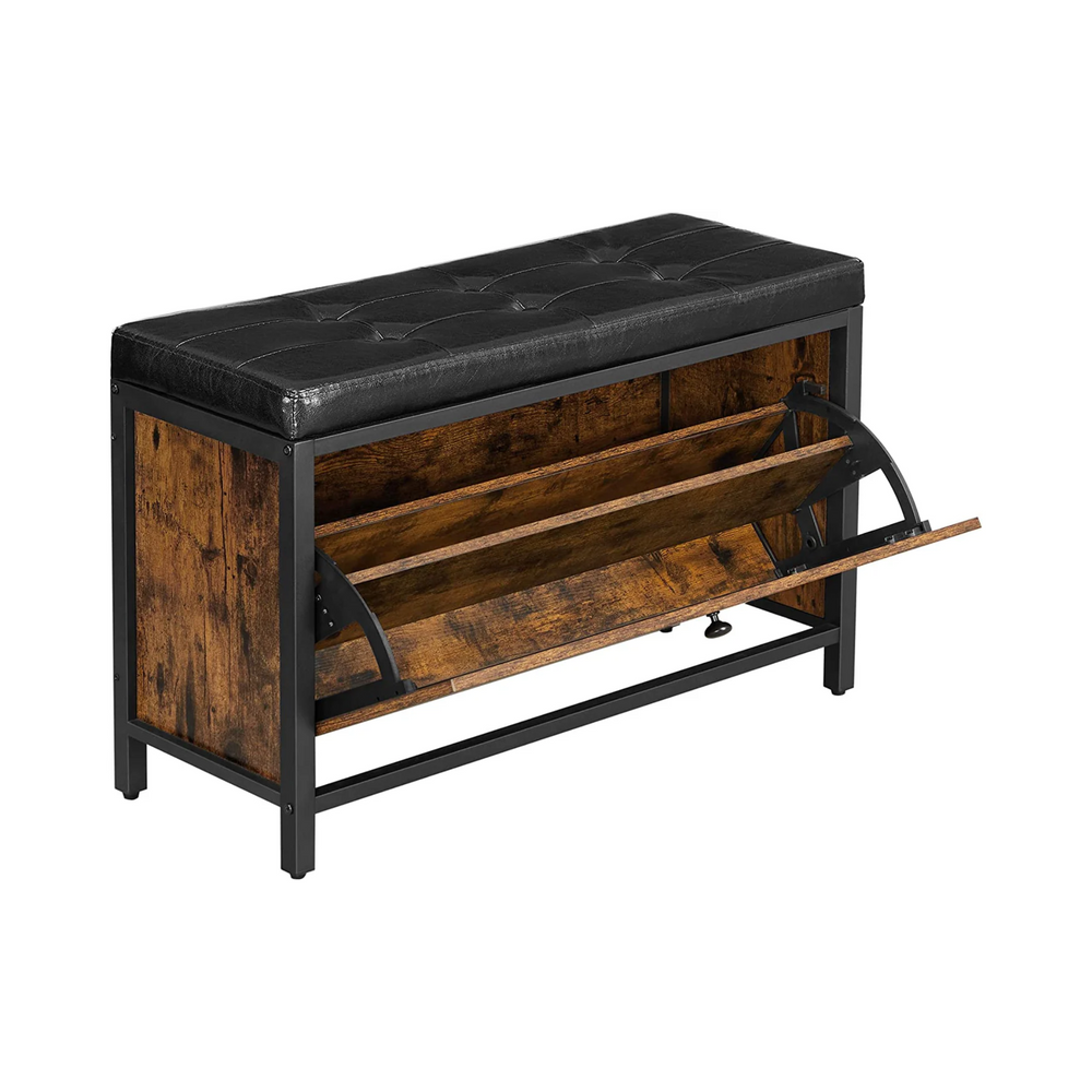 Industrial Shoe Bench with Padded Seat - Karrari