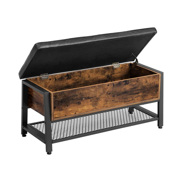 Storage Bench with Cushion & Shelf - Karrari