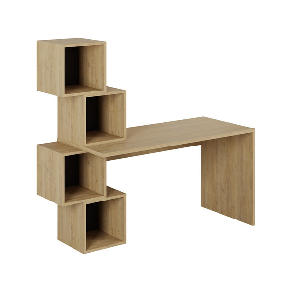Stylish Desk with Bookshelf Storage - Karrari
