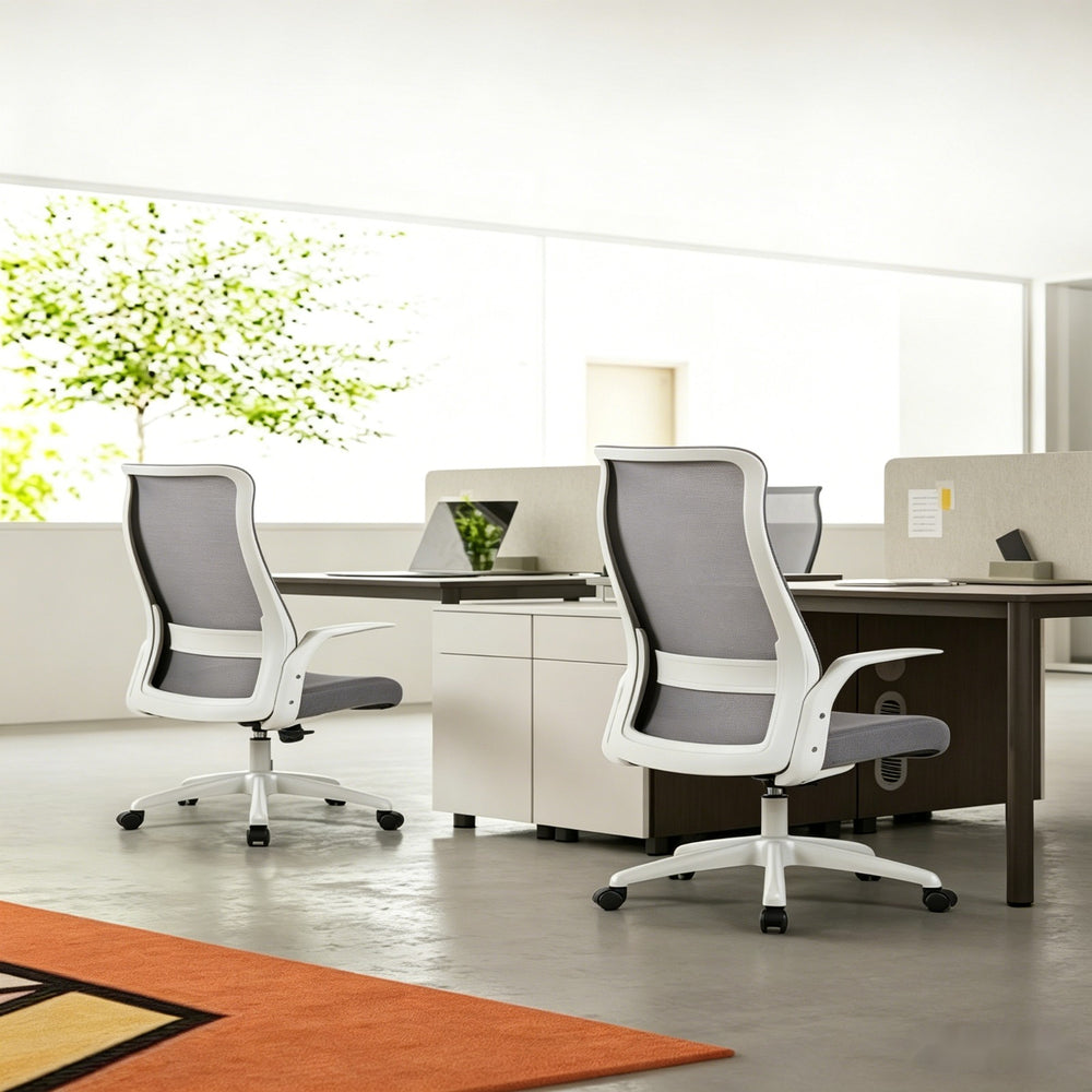 Ergonomic Mesh Office Chair – Grey Desk Chair - Karrari