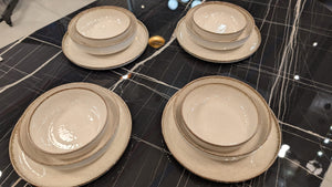 Loods Cream 12-Piece Porcelain Dinner Set - Karrari