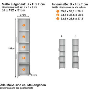 Wons Bathroom Floor Cabinet – White Finish
