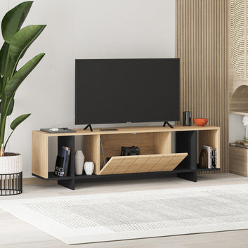 Stunning oak-colored TV unit