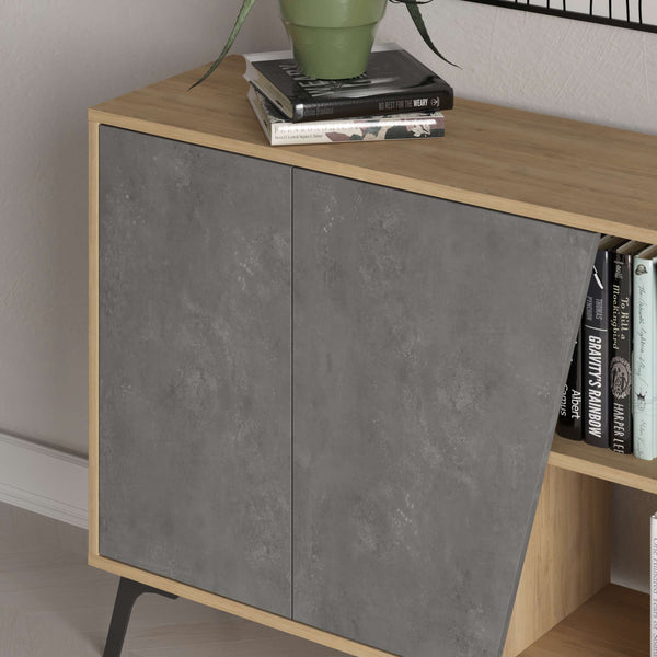 FIONA Console - Sapphire Oak & Retro Grey - Karrari