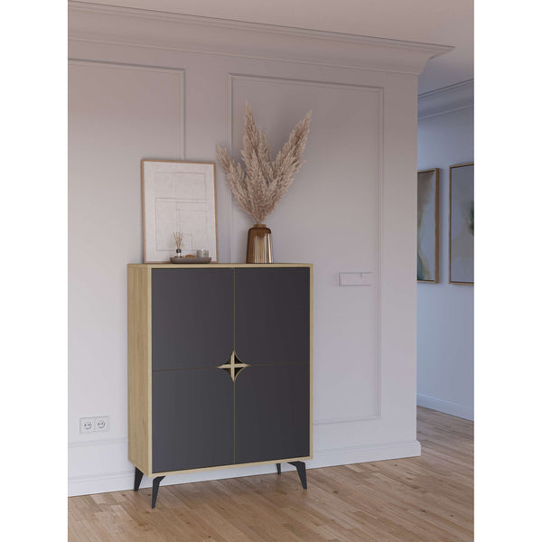 Spark Cabinet – Oak & Black - Karrari