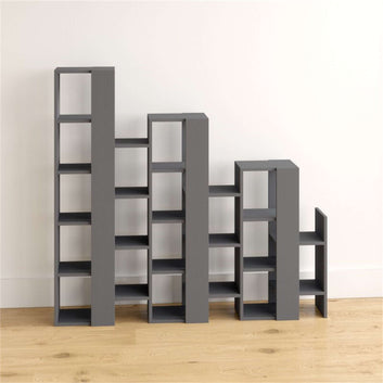 Lift Bookcase, Room Divider, Wood, Grey