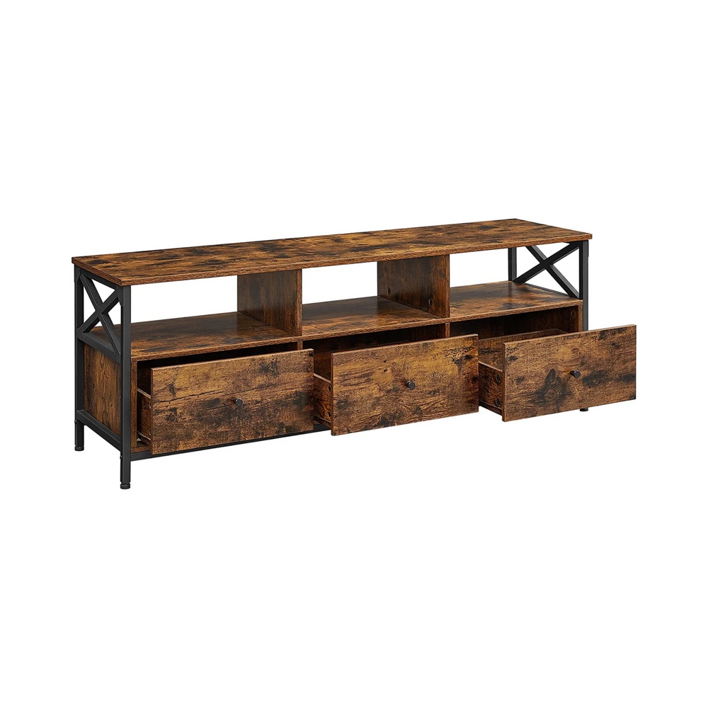 Industrial TV Stand with Drawers & Shelves - Karrari