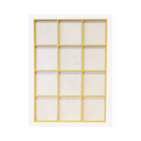 Gold Metal Frame Grid Mirror - Karrari