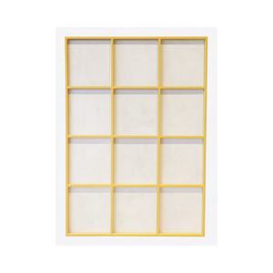 Gold Metal Frame Grid Mirror - Karrari