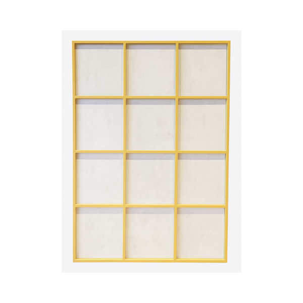 Gold Metal Frame Grid Mirror - Karrari