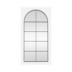 Arched Grid Mirror – Black Metal Frame - Karrari