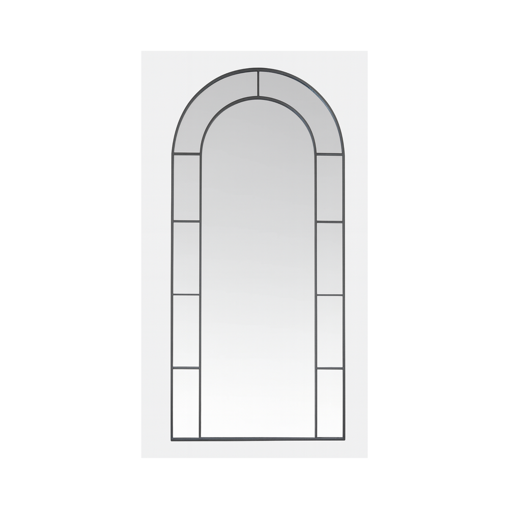 Tall Arched Mirror – Black Metal Frame - Karrari