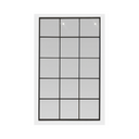 Large Black Metal Grid Mirror - Karrari