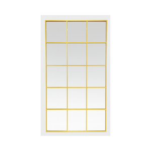 Gold Grid Mirror - Metal Frame - Karrari
