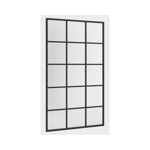Tall Grid Mirror - Black Metal Frame - Karrari