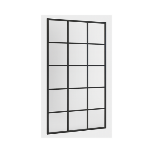 Tall Grid Mirror - Black Metal Frame - Karrari