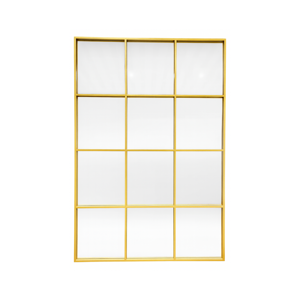 Grid Gold Metal Frame Mirror - Karrari