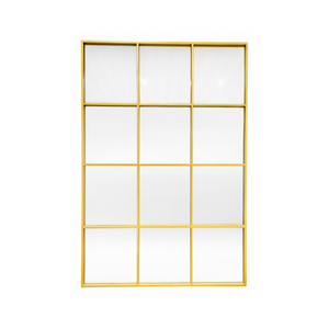 Grid Gold Metal Frame Mirror - Karrari