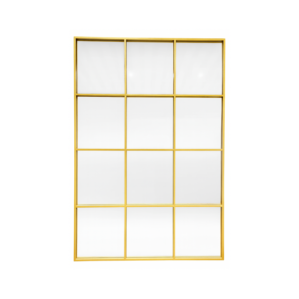 Grid Gold Metal Frame Mirror - Karrari