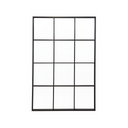 Grid-Style Black Metal Frame Mirror - Karrari
