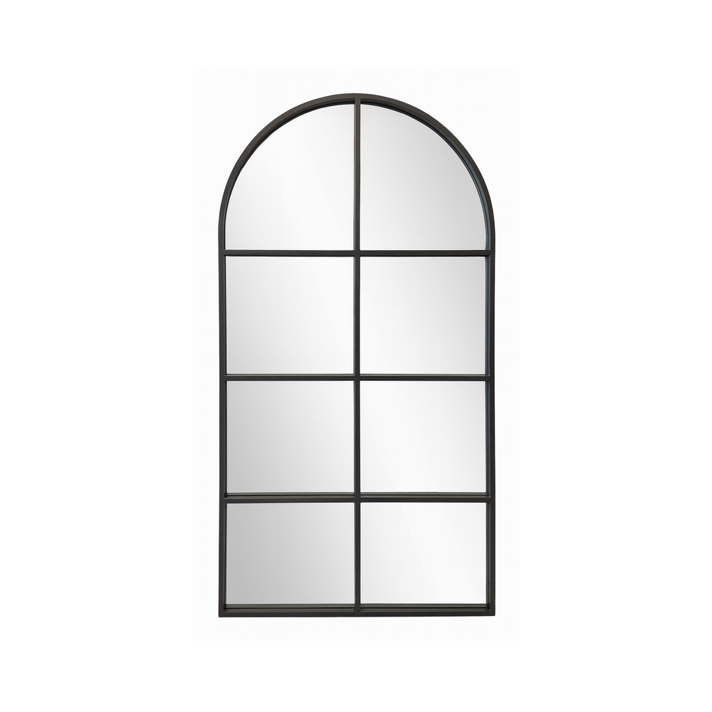Arched Grid Mirror - Black Metal Frame - Karrari