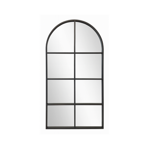 Arched Grid Mirror - Black Metal Frame - Karrari
