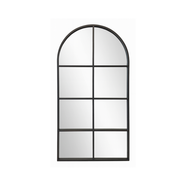 Arched Grid Mirror - Black Metal Frame - Karrari