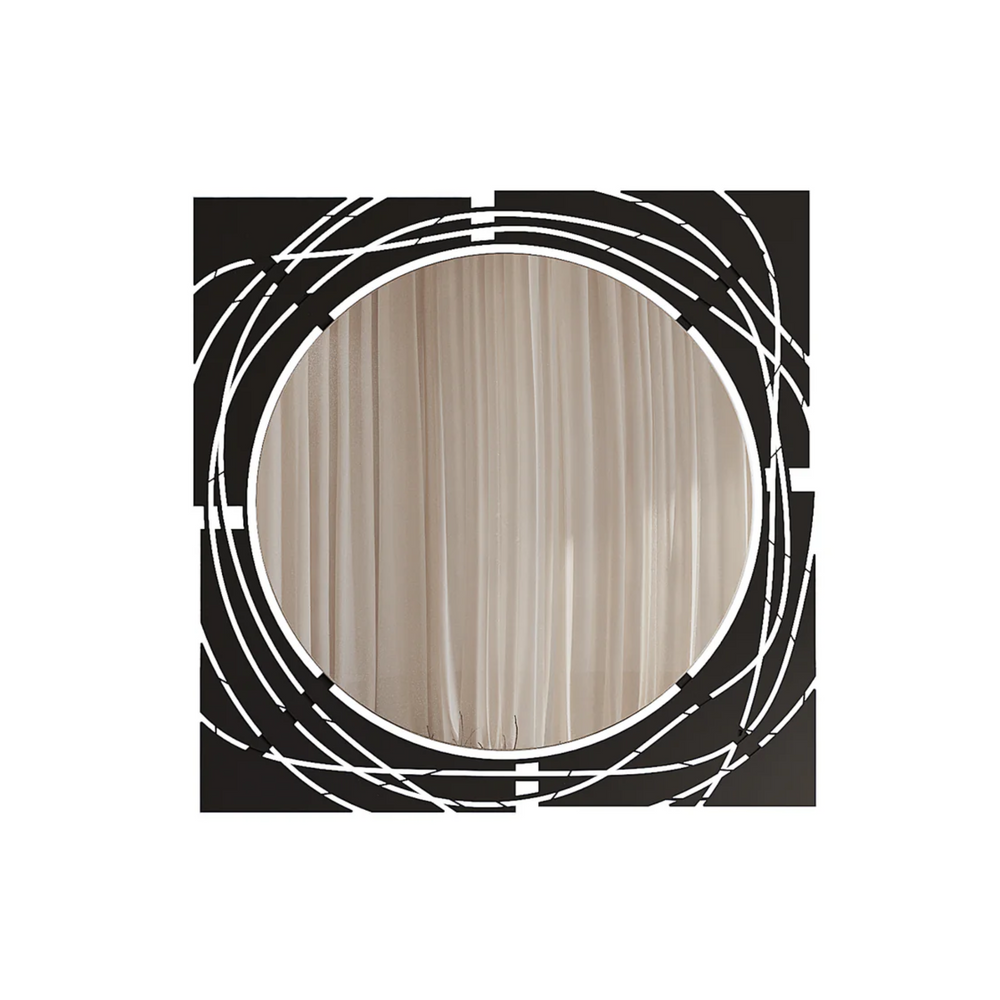 Elegant Black Square Mirror - Karrari