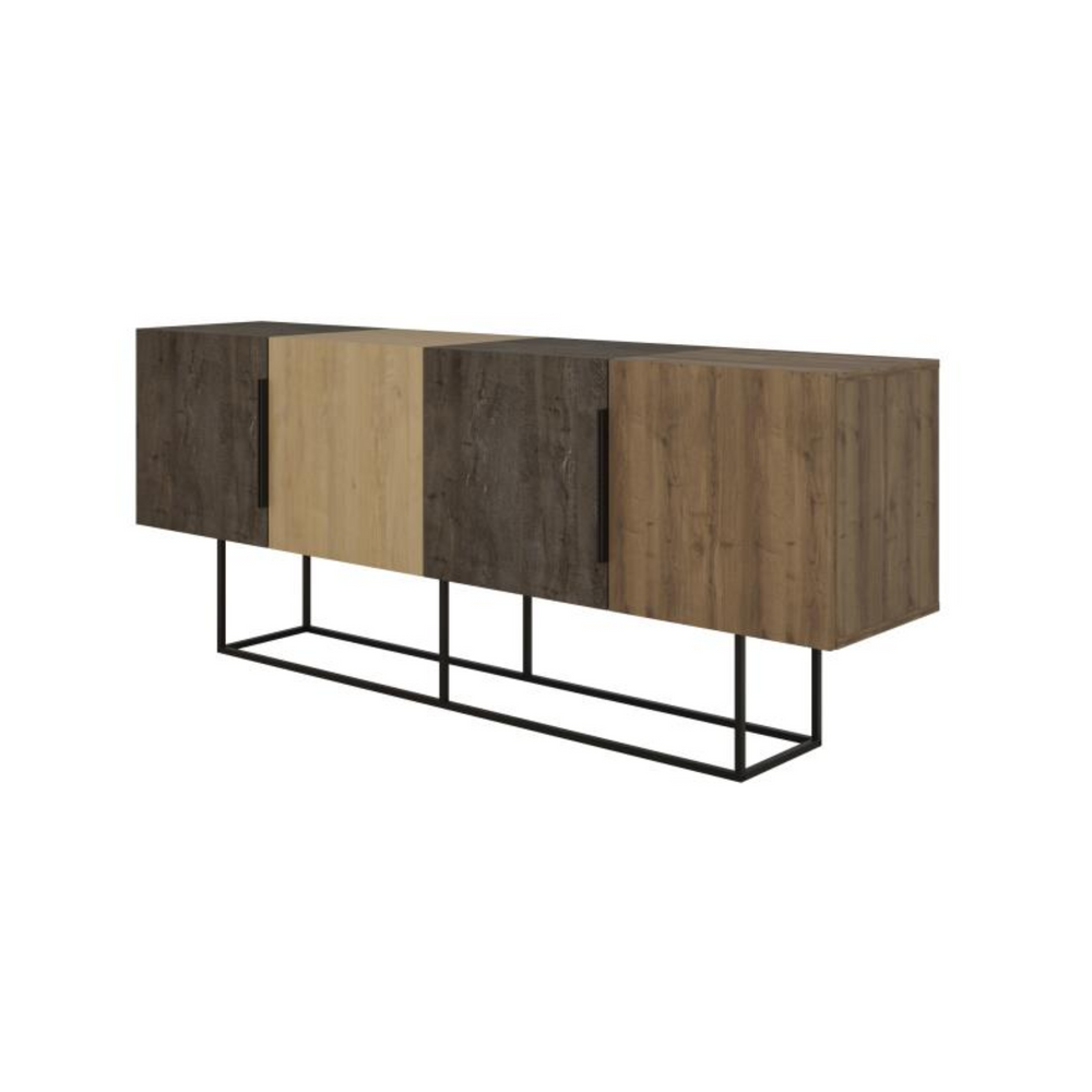 TONTINI Console – Multicolor Oak Finish - Karrari