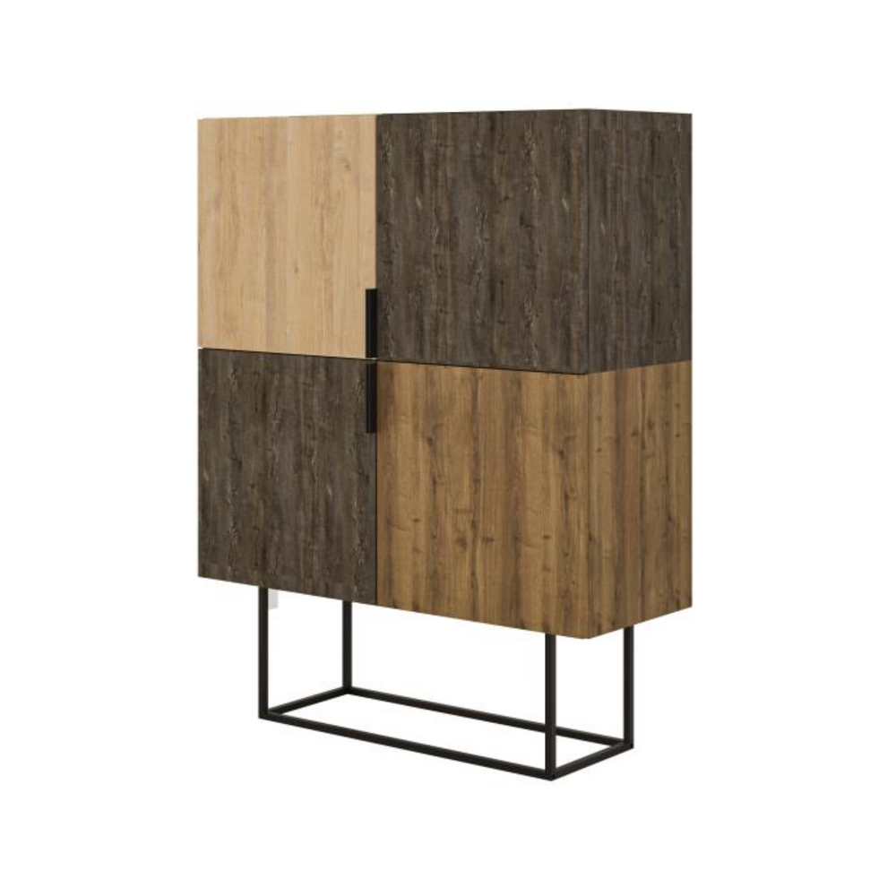 Contemporary Two-Tone Display Cabinet - Karrari