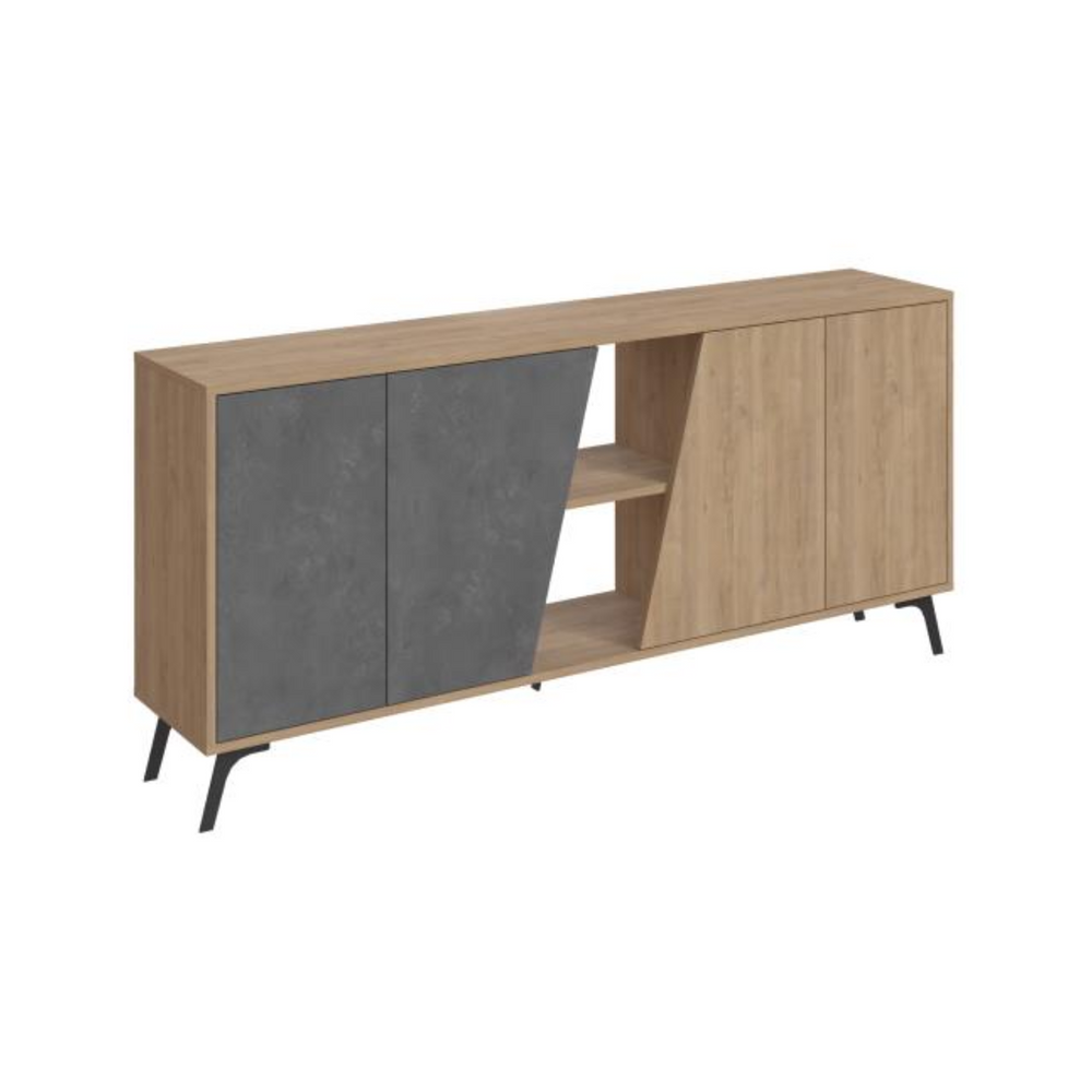 FIONA Console - Sapphire Oak & Retro Grey - Karrari