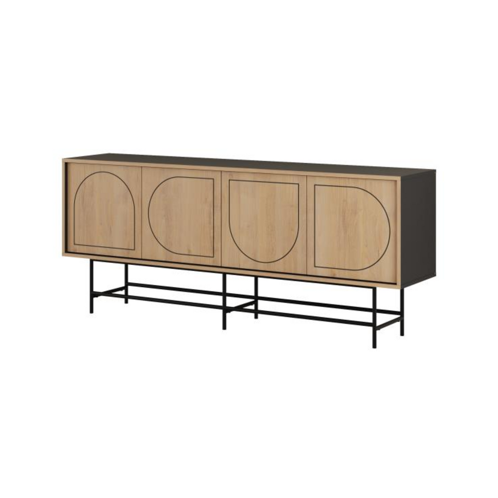 JOJI Console Table – Black & Oak - Karrari