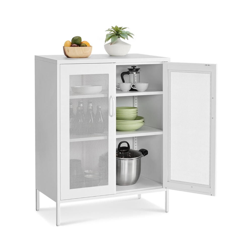 3-Tier Metal Cabinet with Mesh Doors - Karrari
