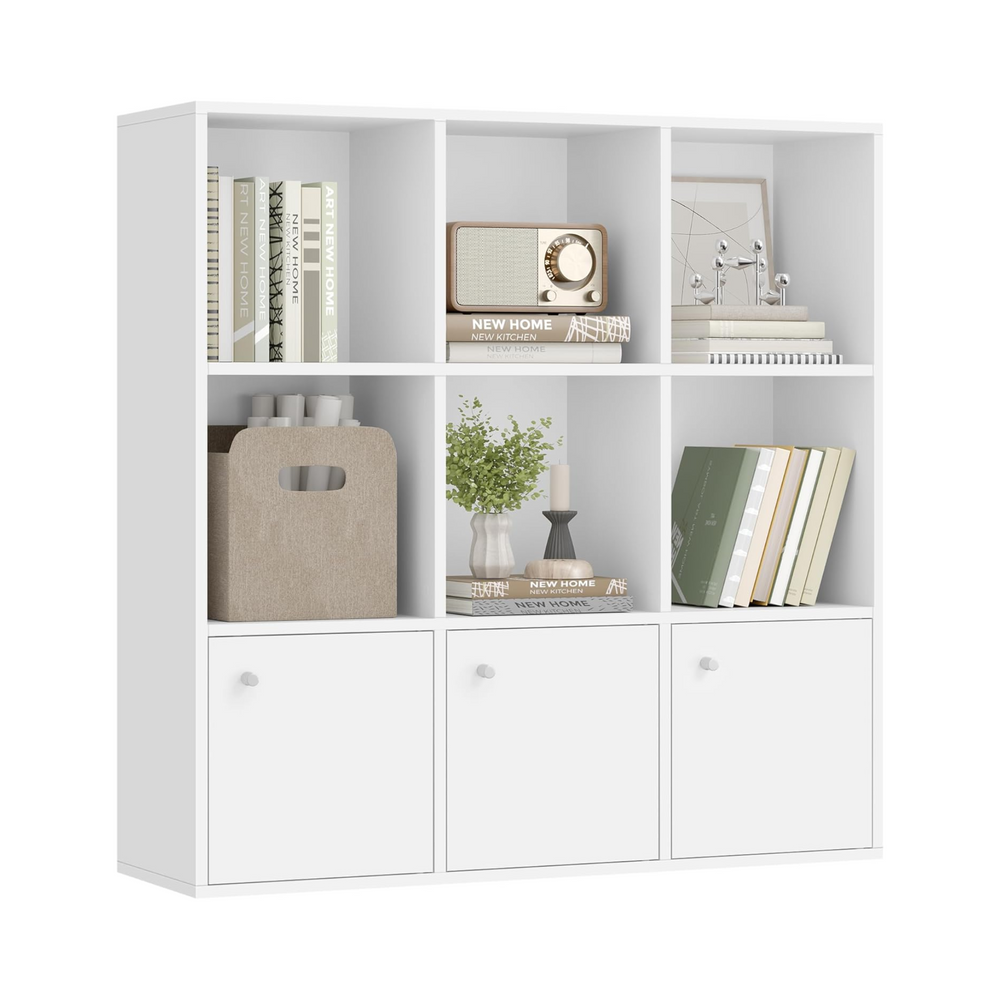 9-Cube Bookshelf with Cabinets - Karrari