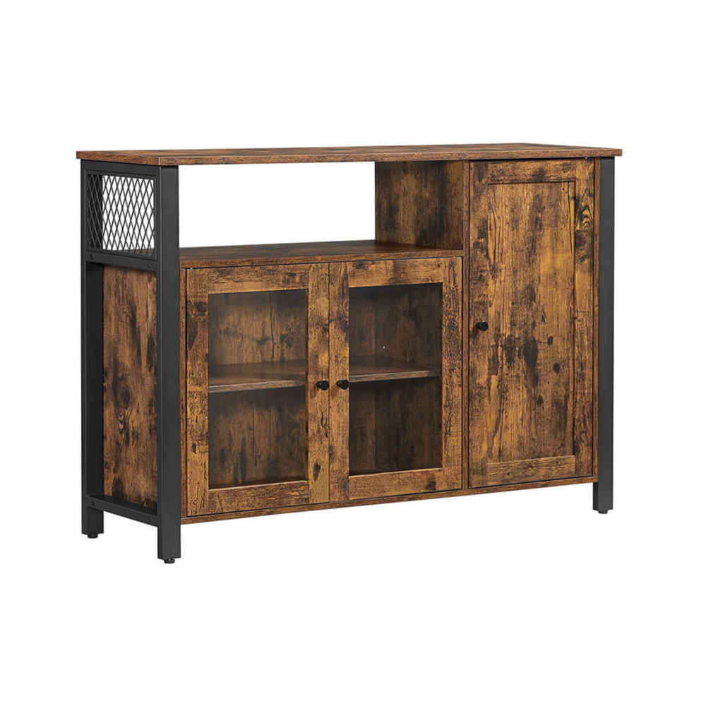 Sideboard Cabinet - Glass Doors & Adjustable Shelves - Karrari