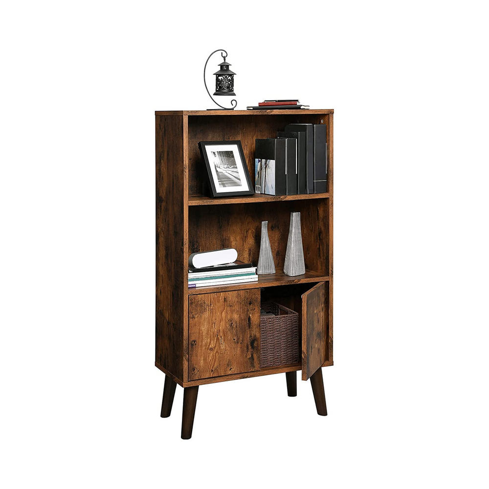 3-Tier Bookcase with Doors - Karrari