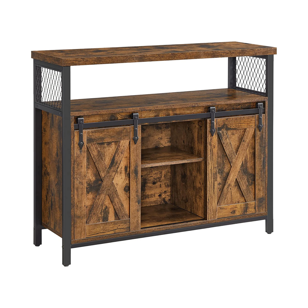 Sideboard with 2 Sliding Barn Doors - Karrari